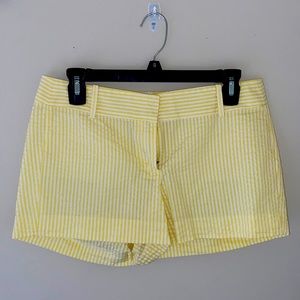 J. Crew Yellow & White Stripped Shorts